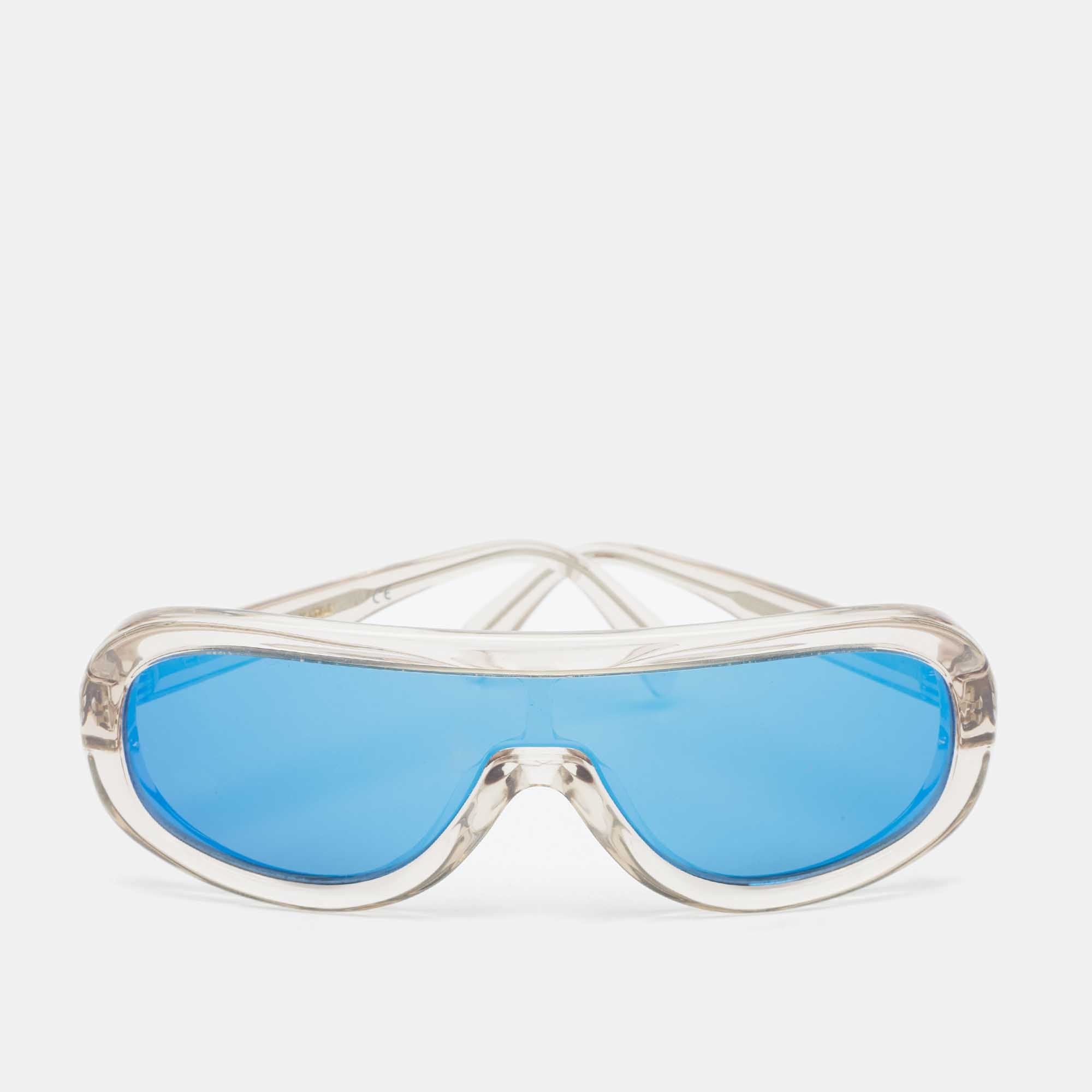 Celine Grey & Blue Mirrored CL40021I Shield Sunglasses