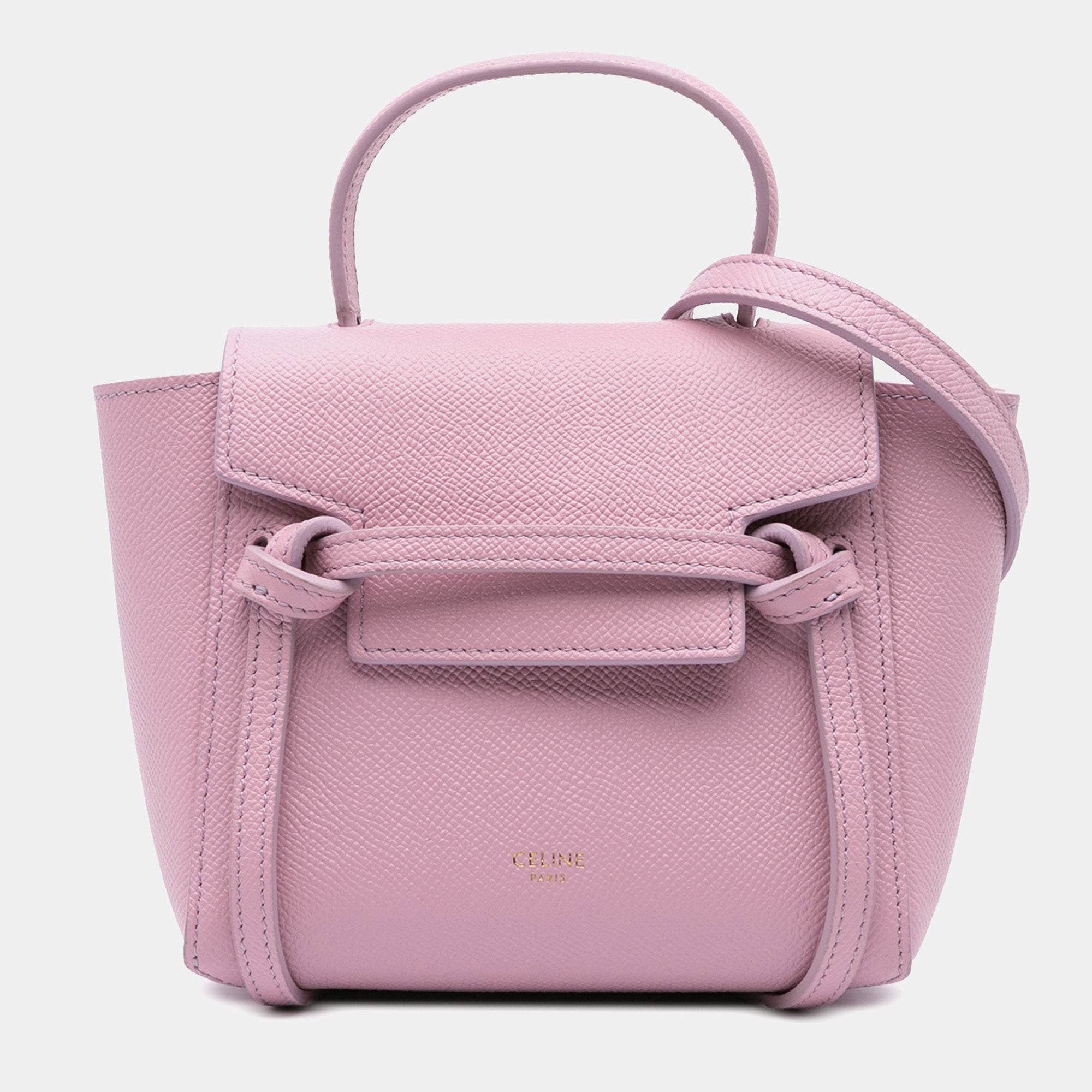 Celine Pink Pico Grained Calfskin Belt Bag