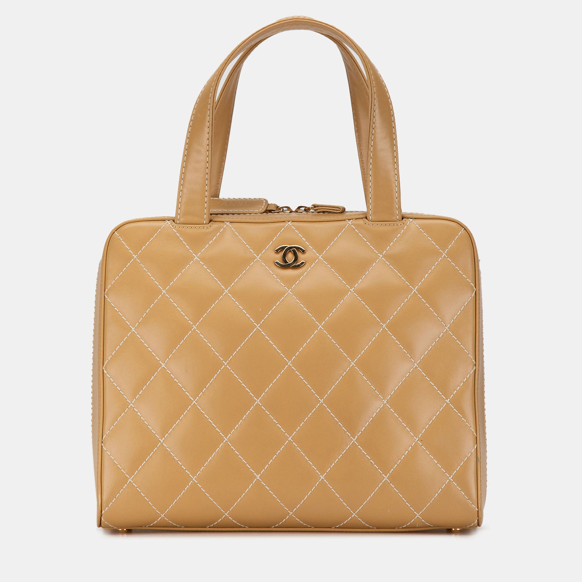 Chanel Beige CC Wild Stitch Handbag