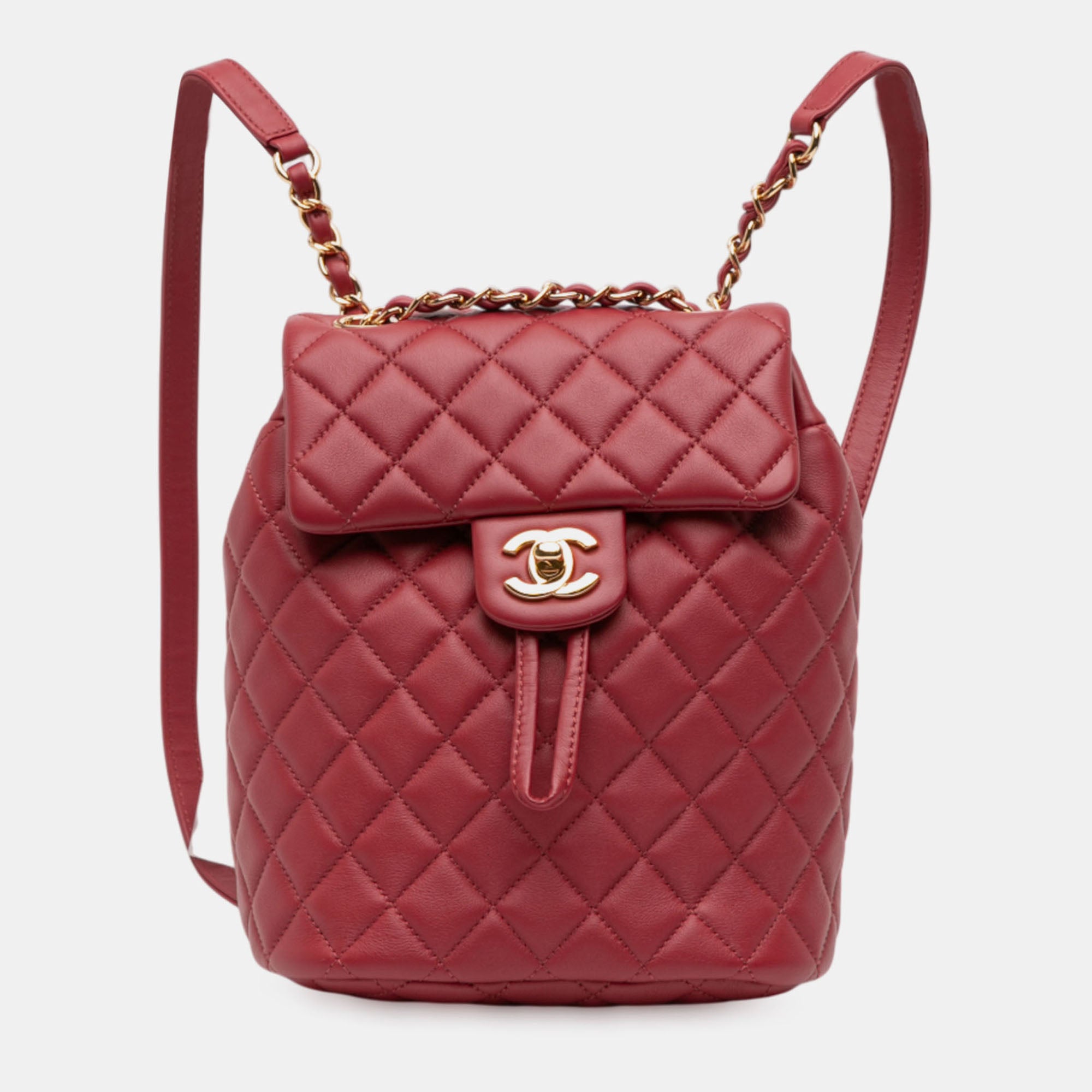 Chanel Red Mini Quilted Lambskin Urban Spirit Backpack