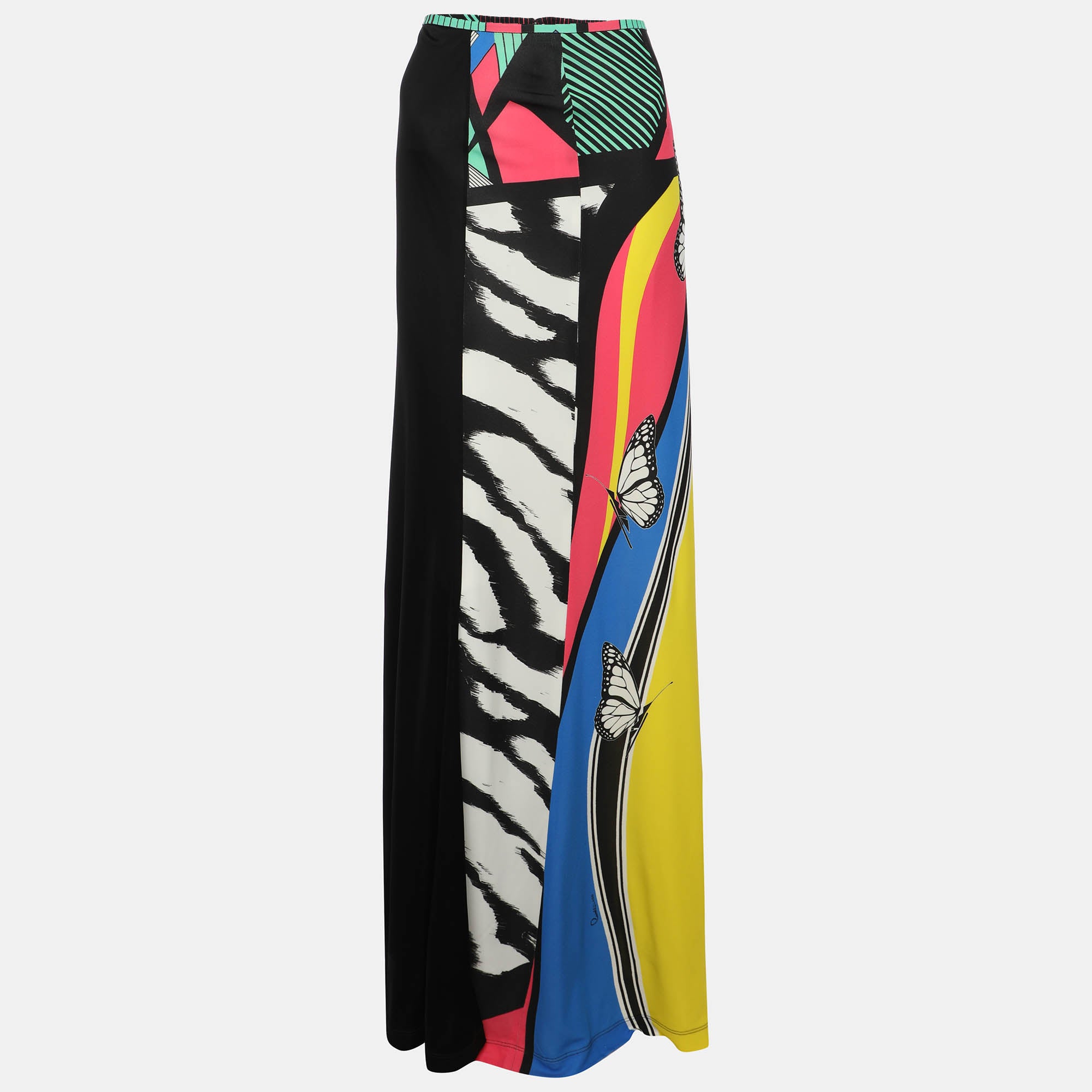 Class by Roberto Cavalli Multicolor Printed Viscose Maxi Skirt M