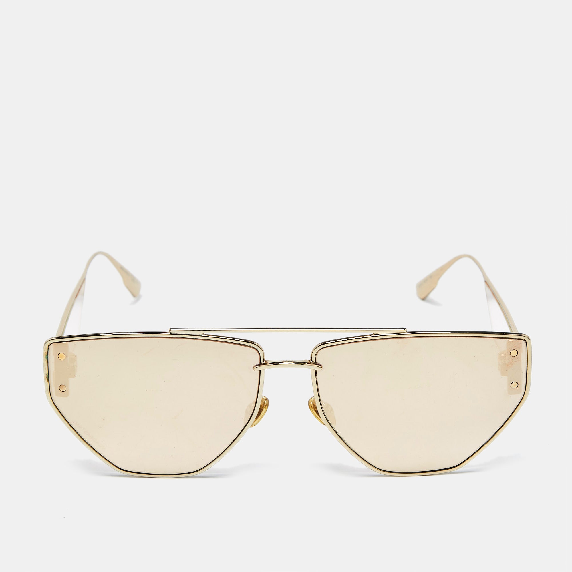 Dior Gold Mirrored 00SQ Clan 2 Aviator Sunglasses