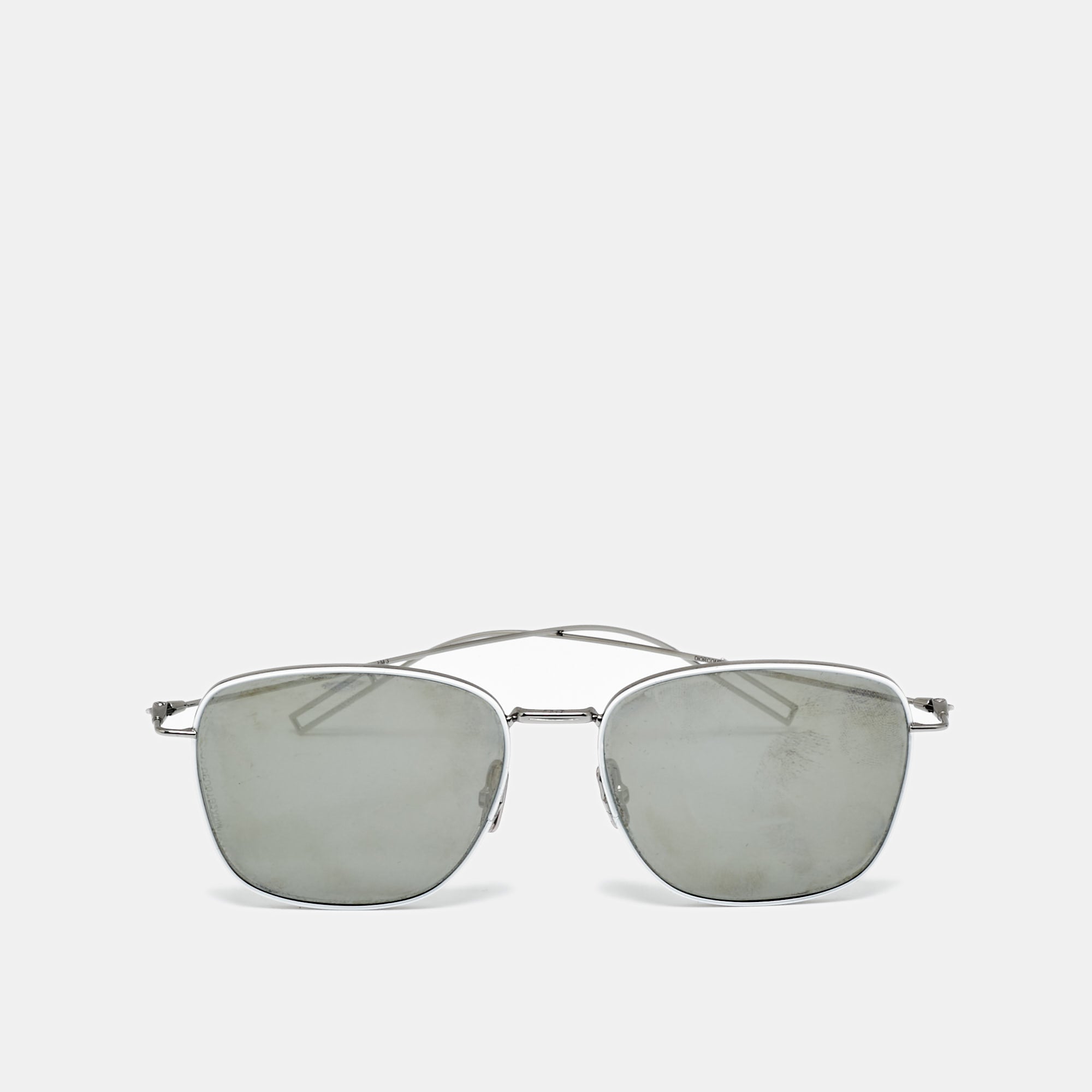 Dior Grey-Silver Tone Mirrored COMPOSIT 1.1 B3O0T Wayfarer Sunglasses