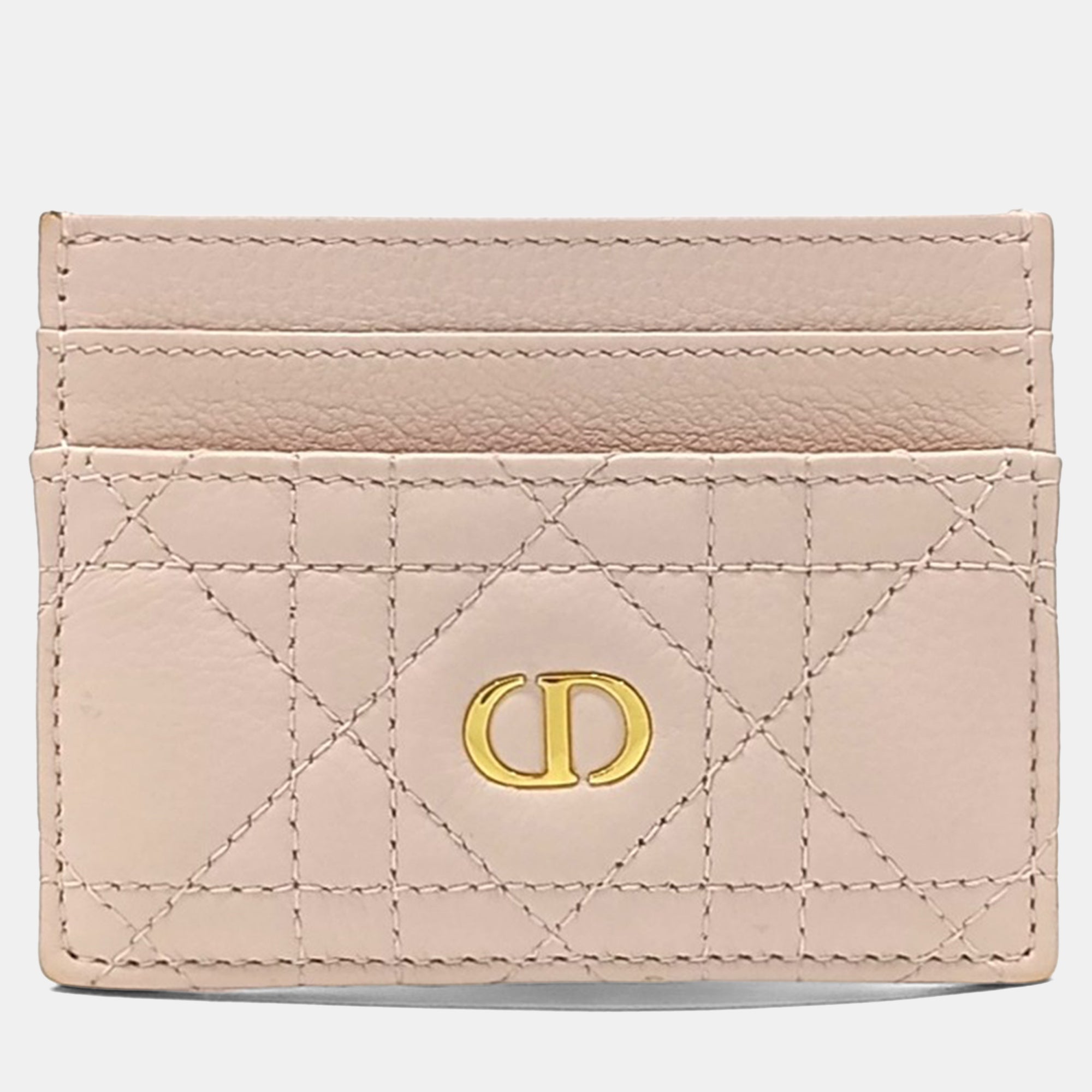 Dior Pink Leather Caro Card Holder