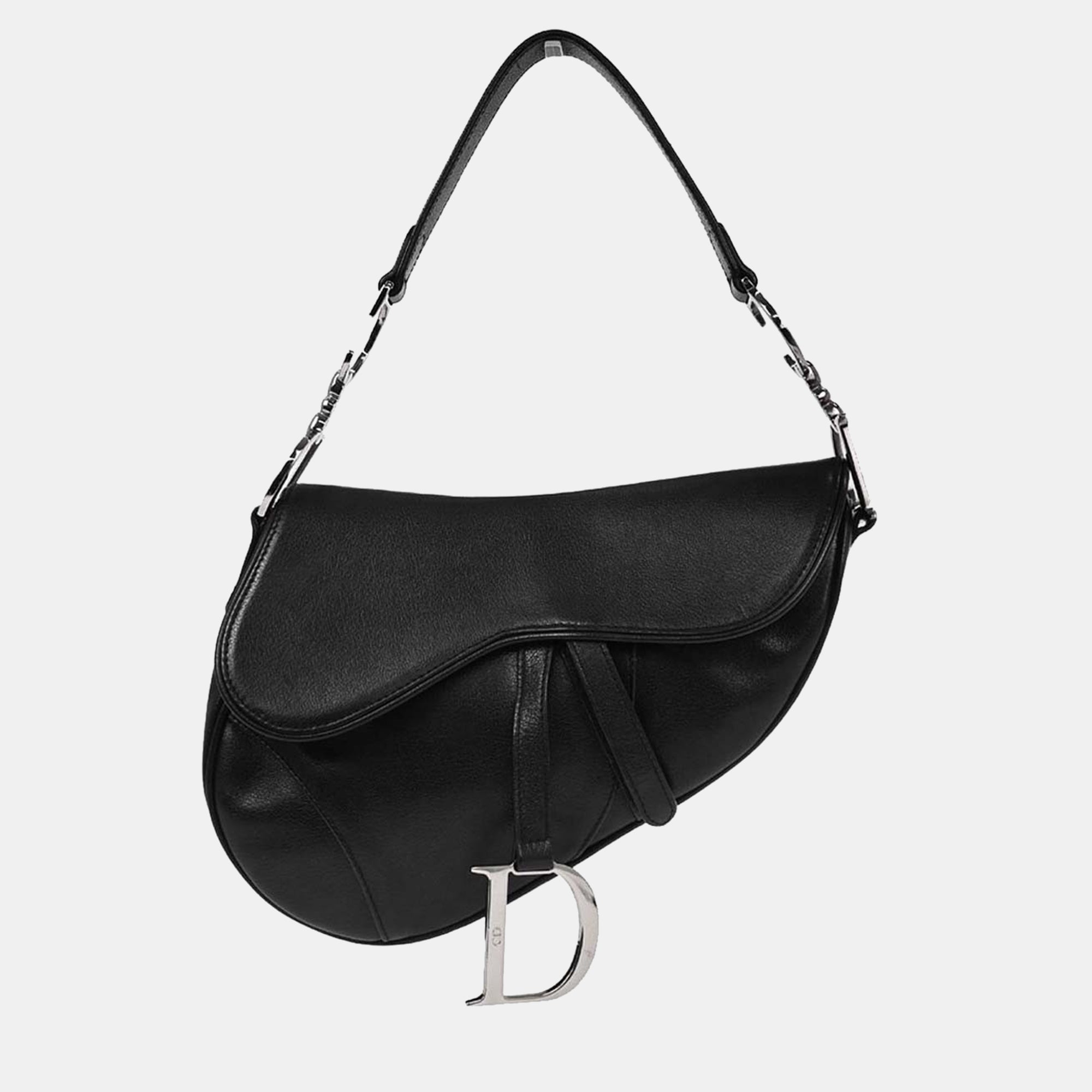 Christian Dior Black Saddle Handbag