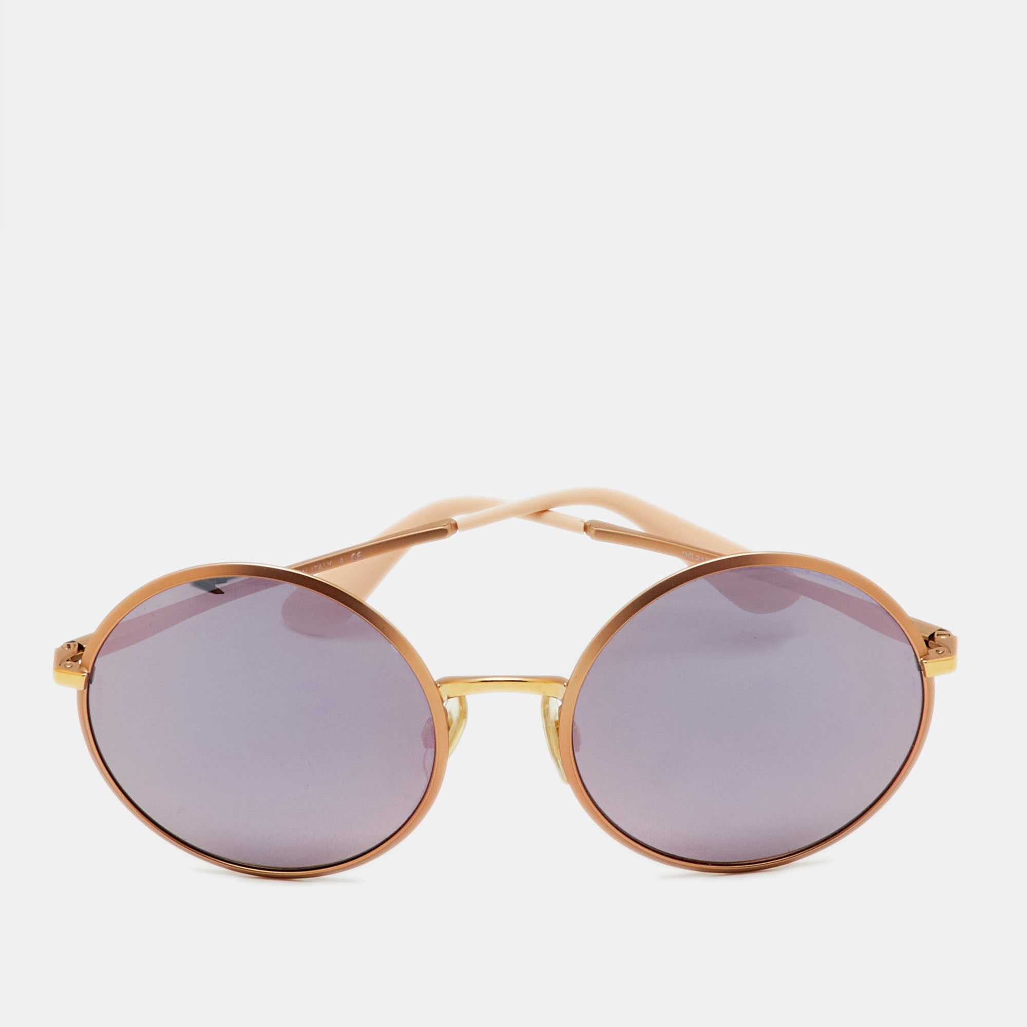 Dolce & Gabbana Peach-Black Mirrored DG2155 Round Sunglasses