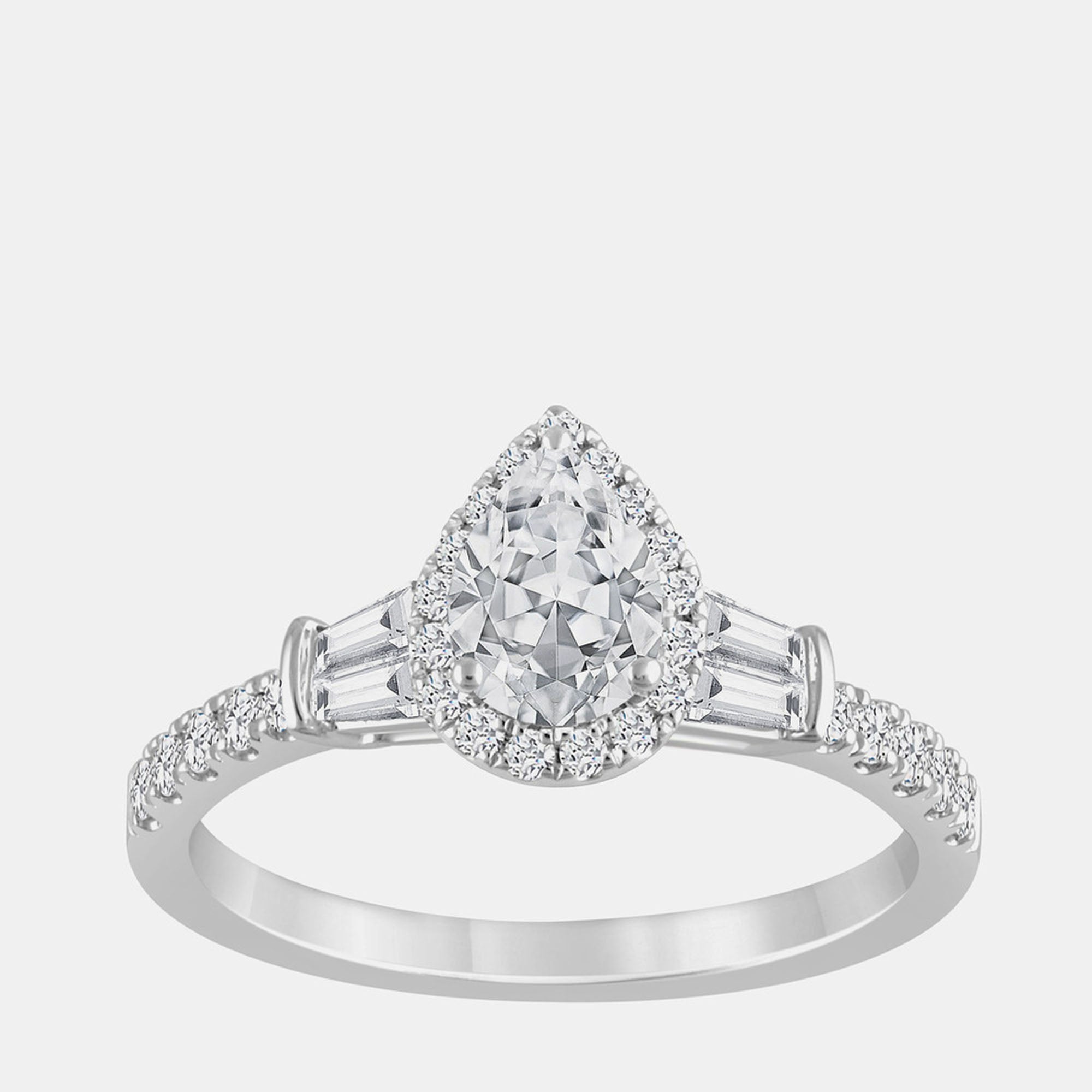 1.25ct 14k White Gold Lab Grown Diamond Engagement Ring