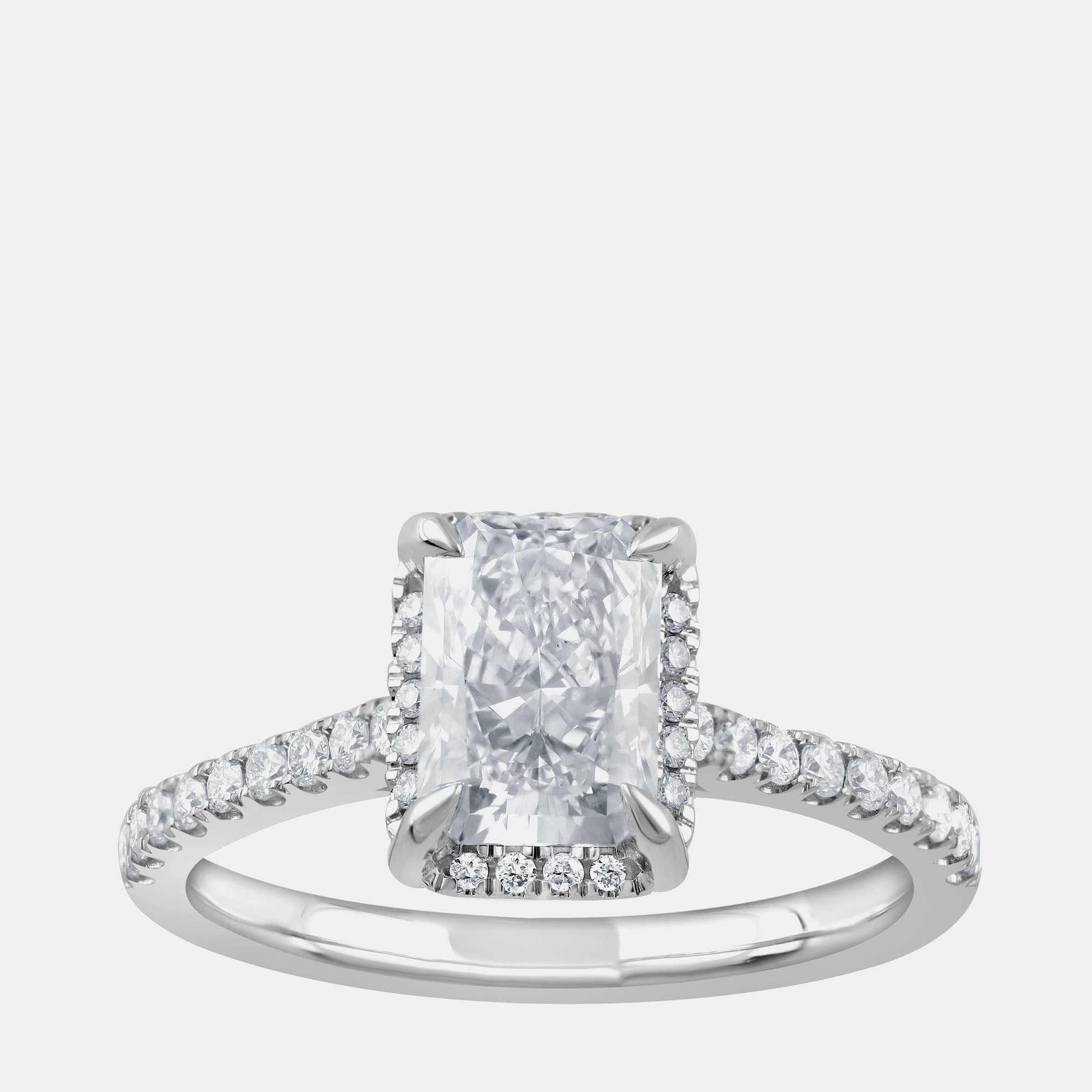 1.7ct 14k White Gold Lab Grown Diamond Engagement Ring