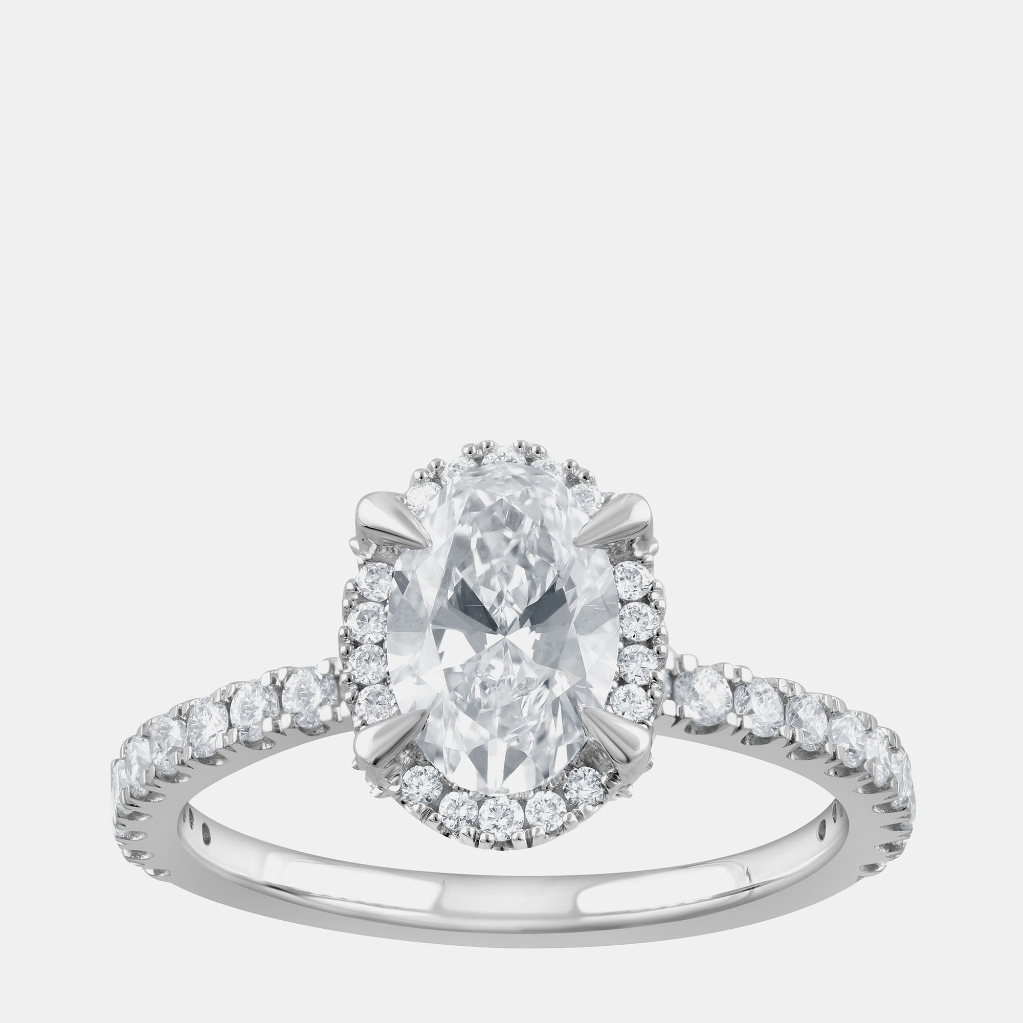 1.7ct 14k White Gold Lab Grown Diamond Engagement Ring