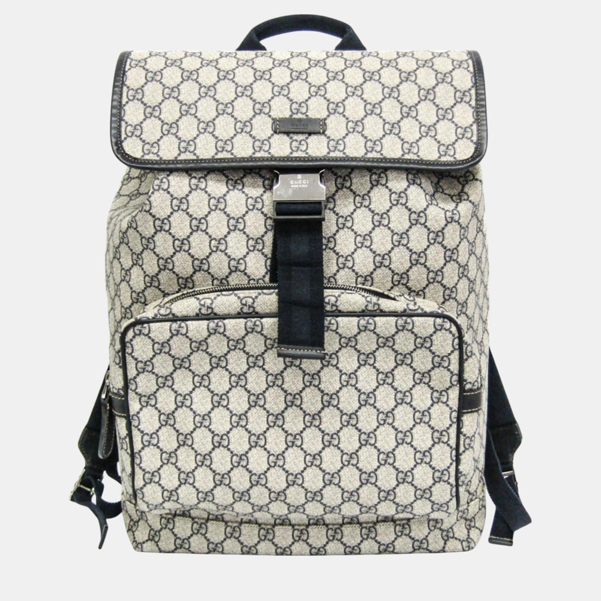 Gucci GG Supreme Beige Navy GG Supreme Backpack