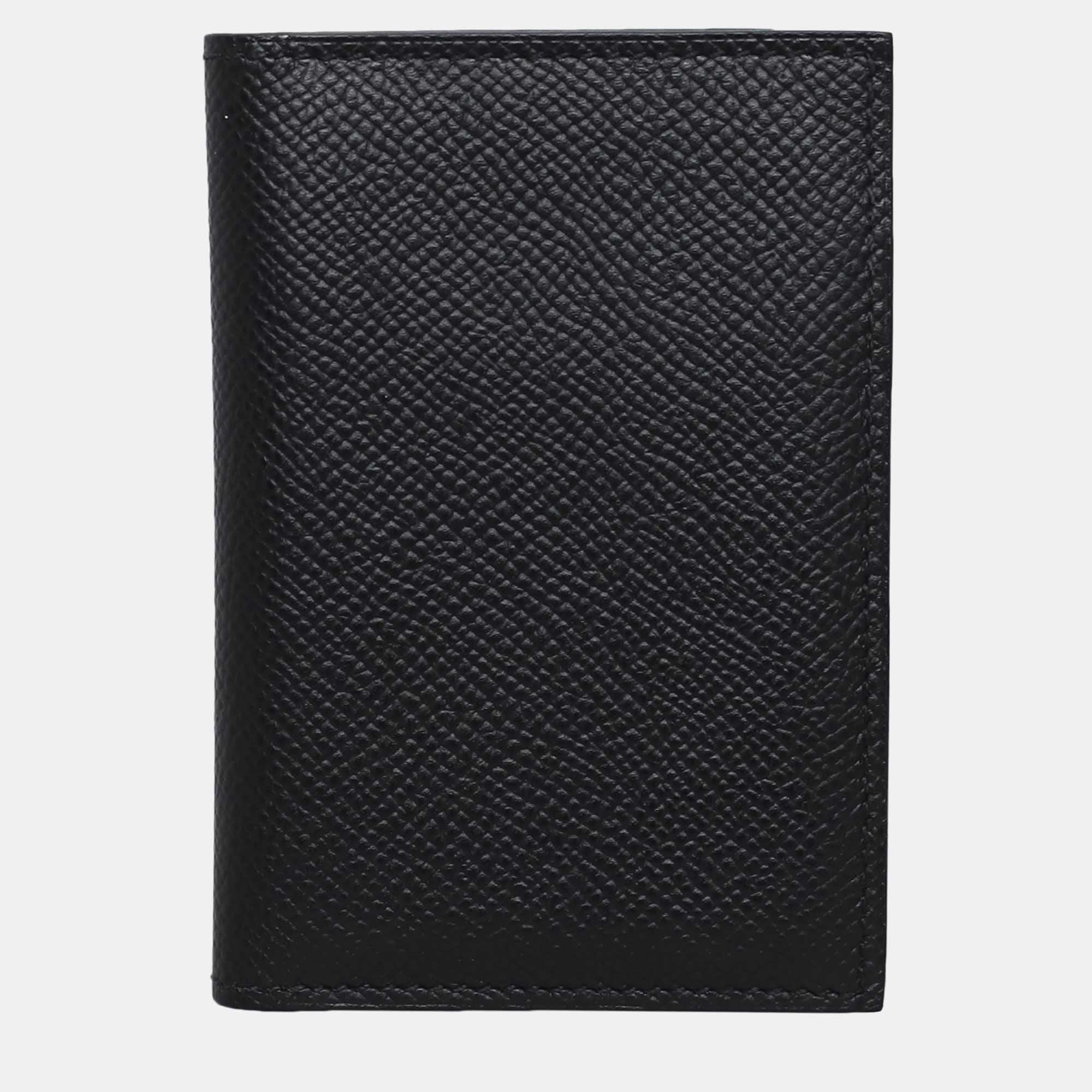 Hermes Black Epsom Leather MC2 Euclide Card Holder