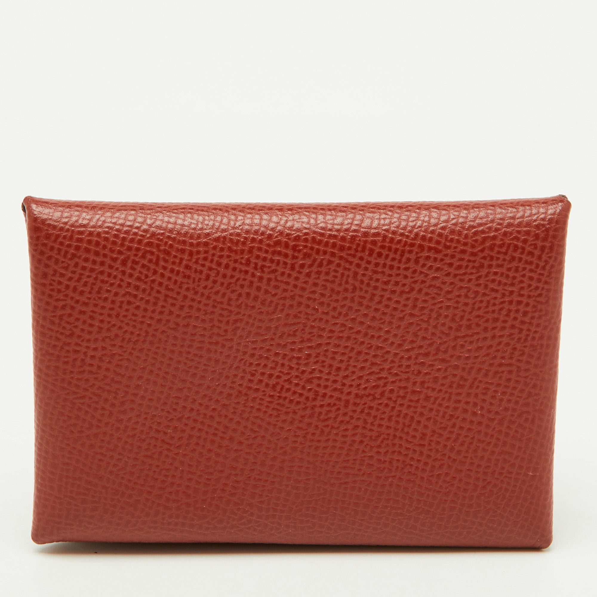 Herm&egrave;s Sienne Epsom Leather Calvi Duo Card Holder