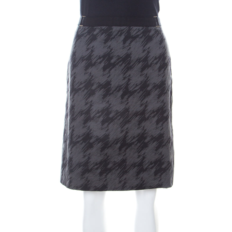 Hugo Boss Dark Grey Cotton A Line Short Skirt S
