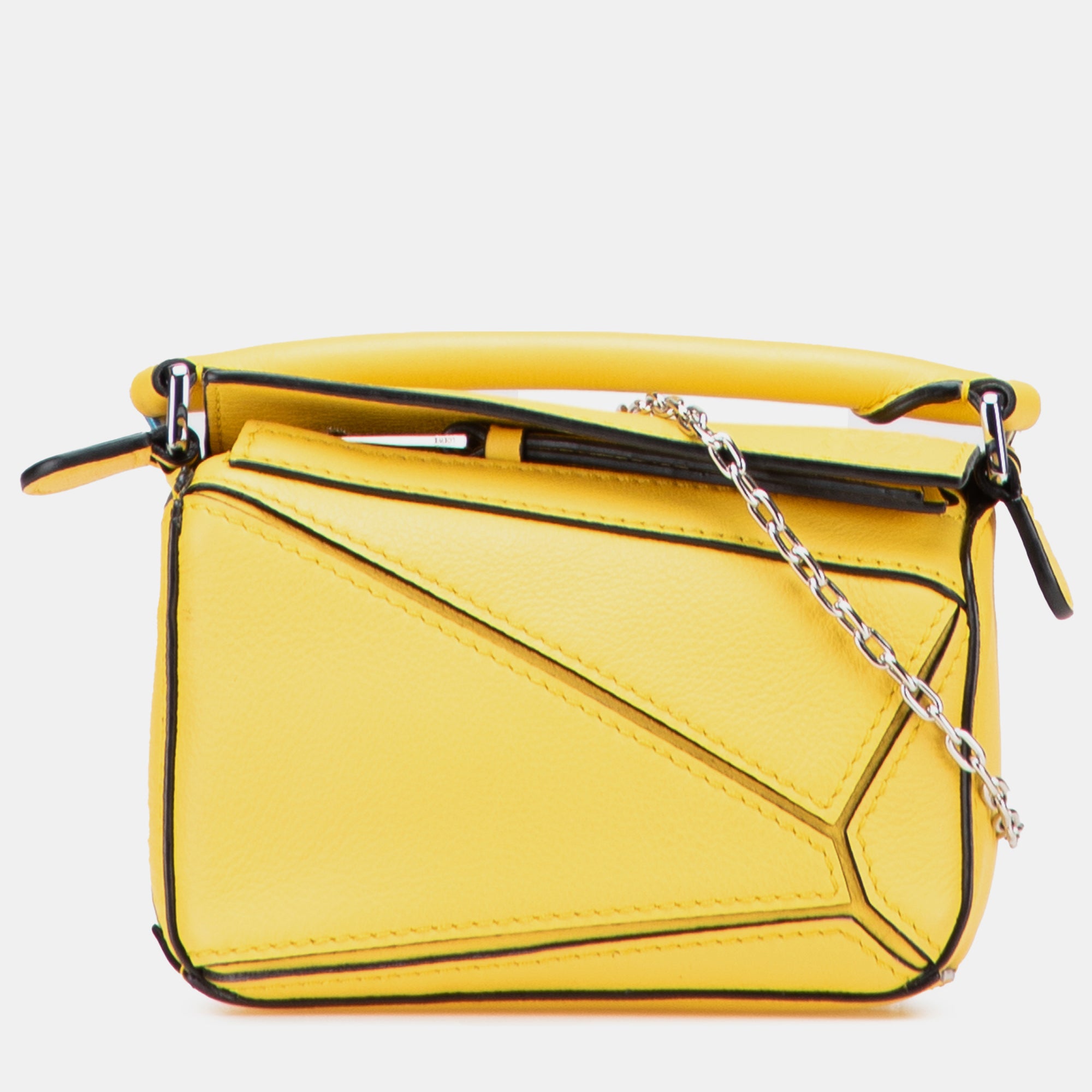 Loewe Yellow Nano Calfskin Puzzle Satchel