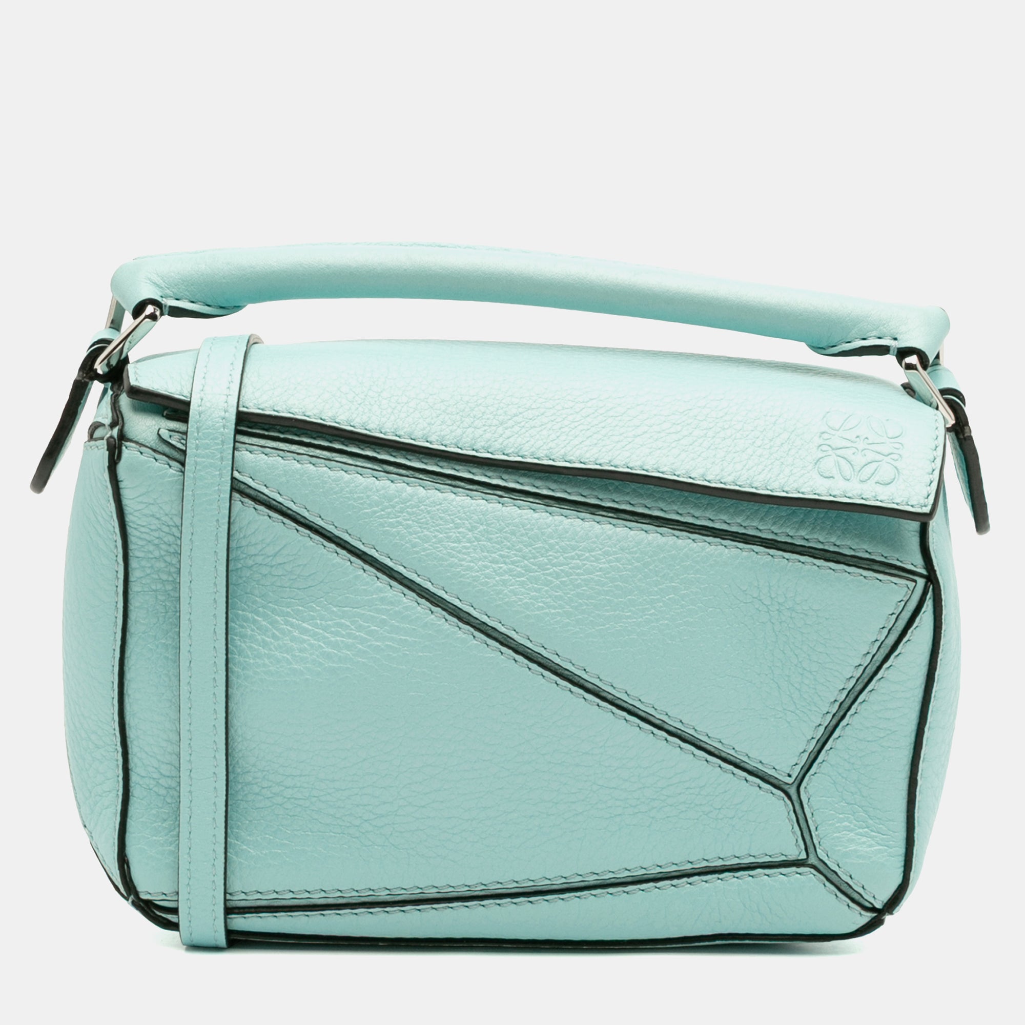 Loewe Blue Mini Calfskin Puzzle Satchel