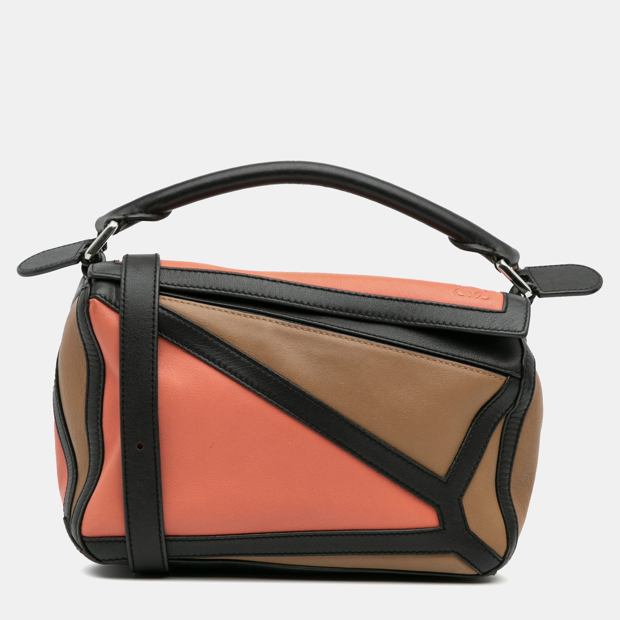 Loewe Brown Small Calfskin Graphic Puzzle Satchel