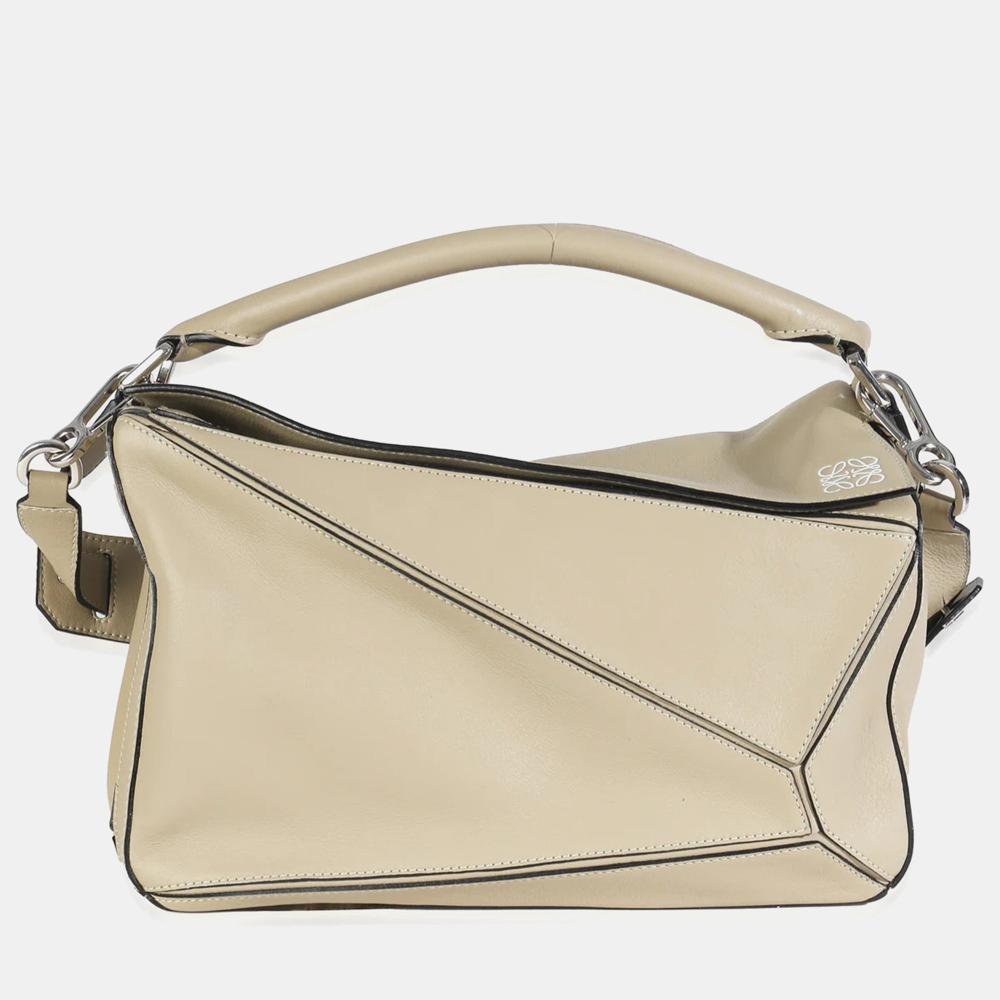 Loewe Sand Smooth Calfskin Medium Puzzle Bag