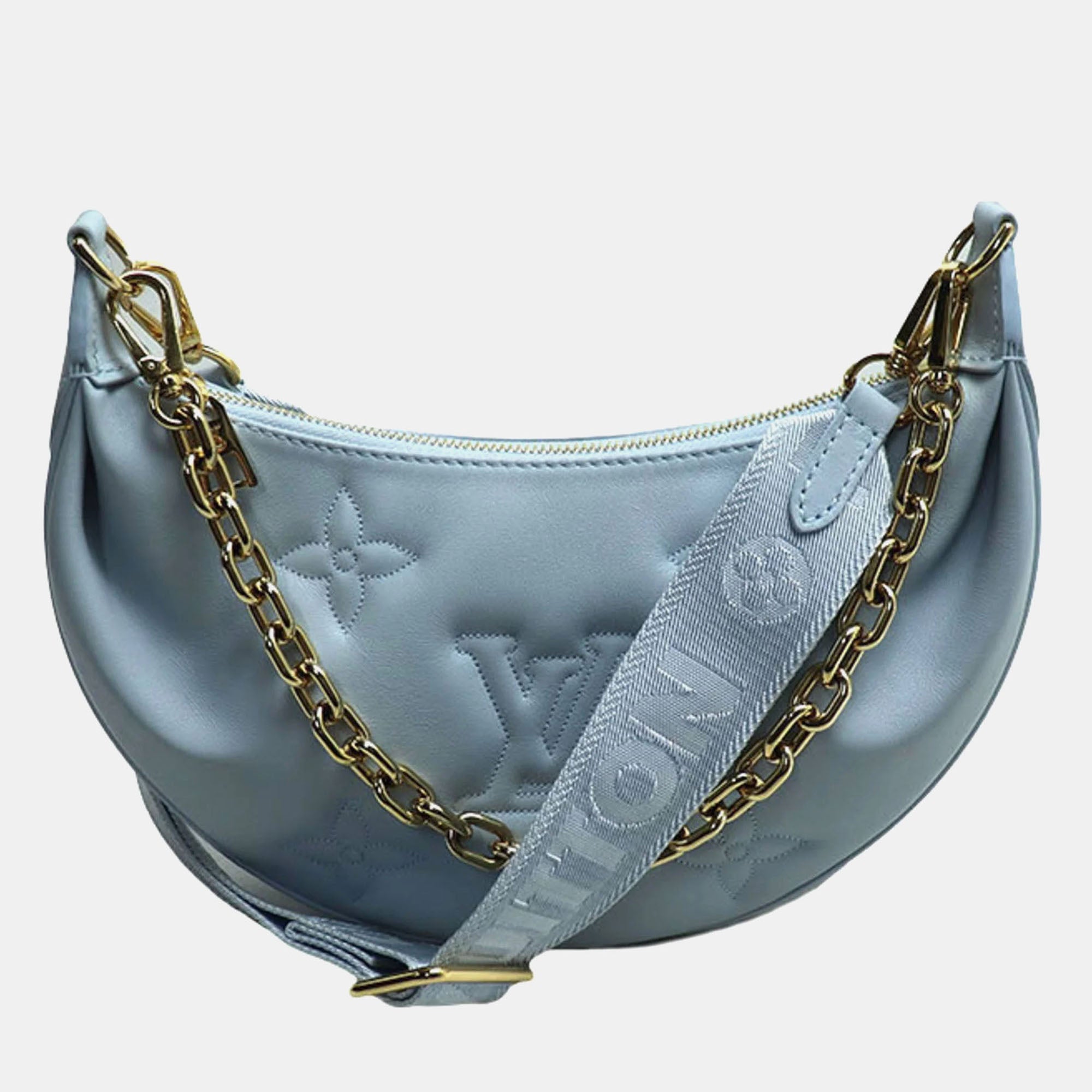 Louis Vuitton Over The Moon Bubblegram Blue Glacier Leather Shoulder Bag