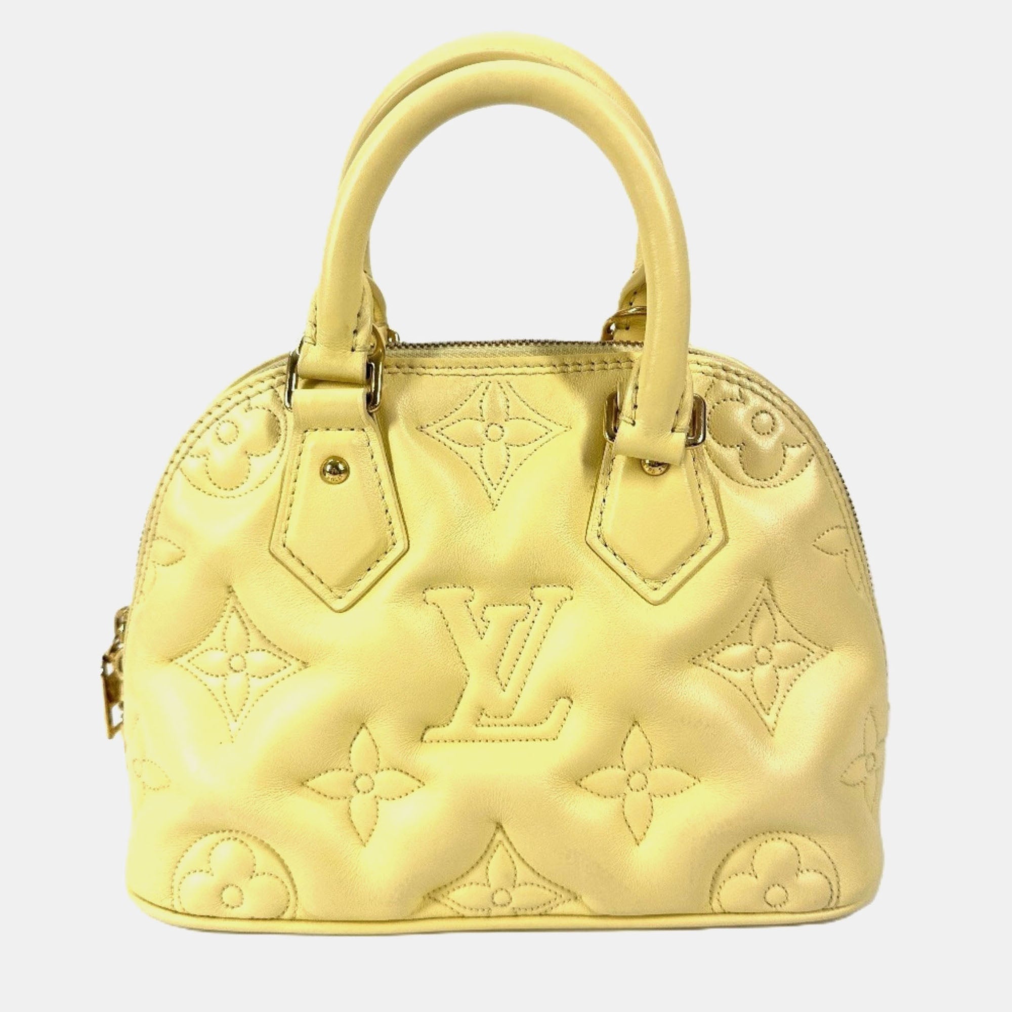 Louis Vuitton Alma BB Soft Bubble Gram Yellow Leather Handbag