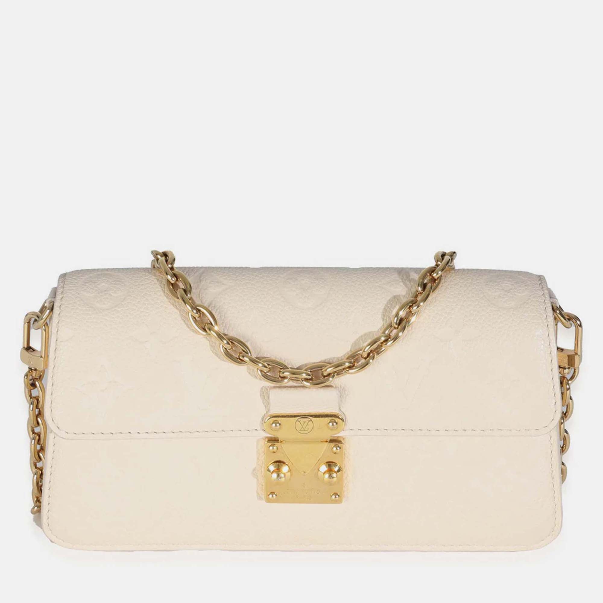 Louis Vuitton Monogram Empreinte Cream Wallet On Chain Metis