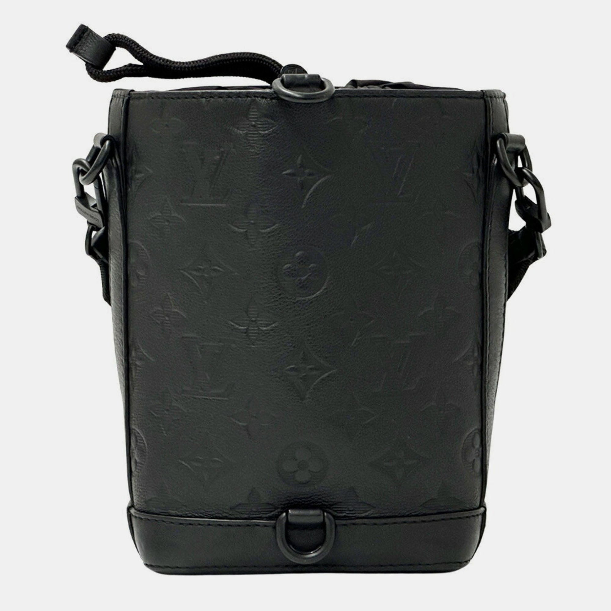 Louis Vuitton Monogram Shadow Shoulder Bag In Empreinte Nylon Noe Swing Noir Bucket