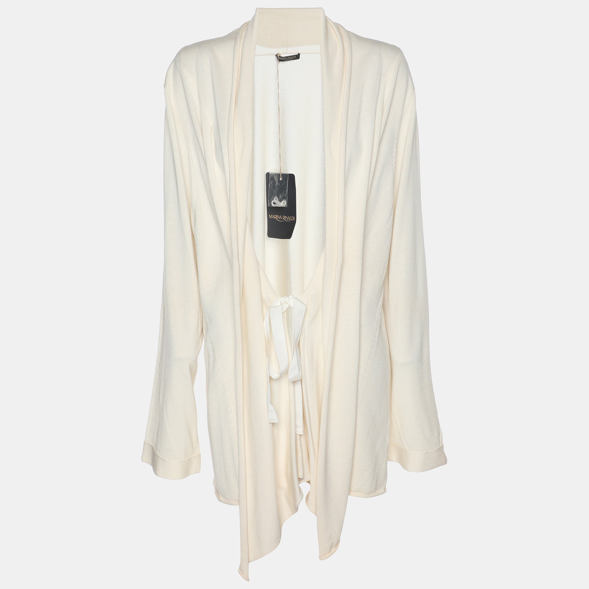 Marina Rinaldi Cream Knit Cardigan L