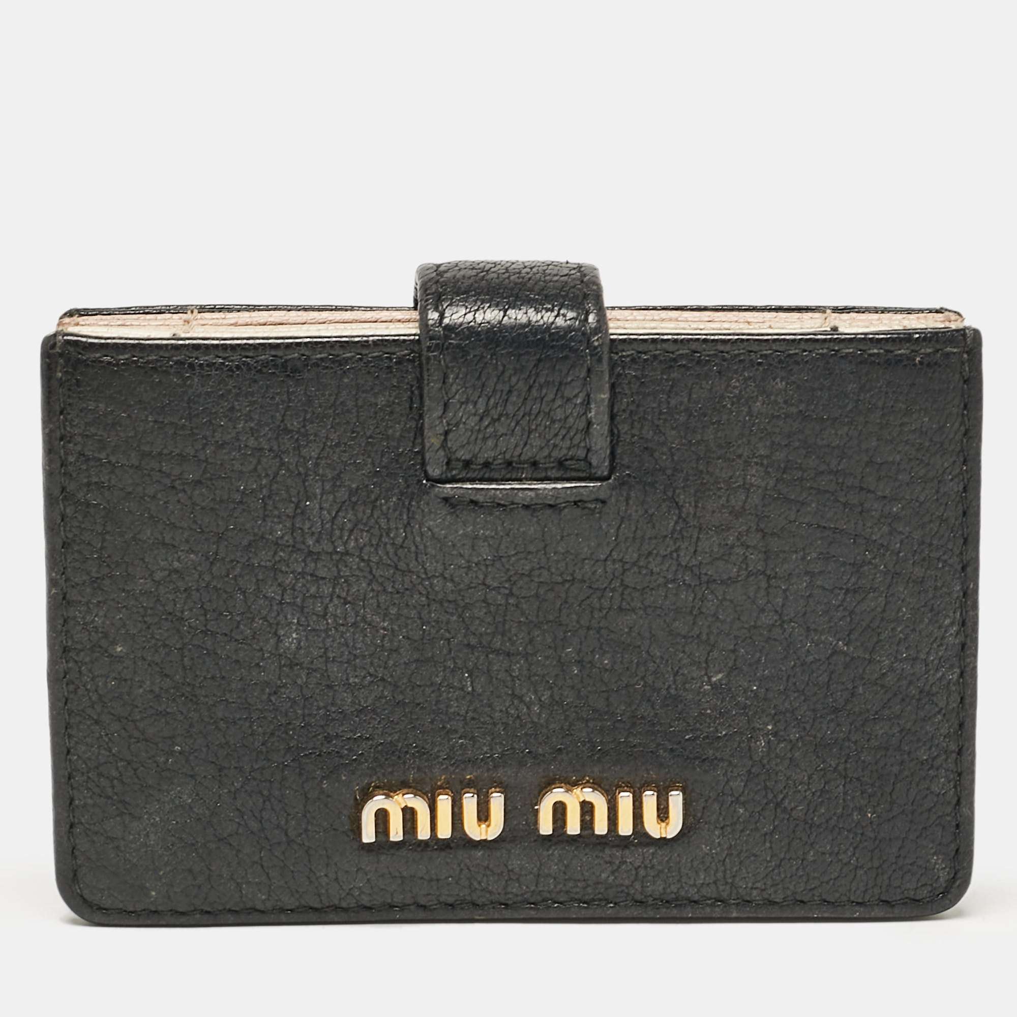 Miu Miu Multicolor Leather Accordion Card Holder