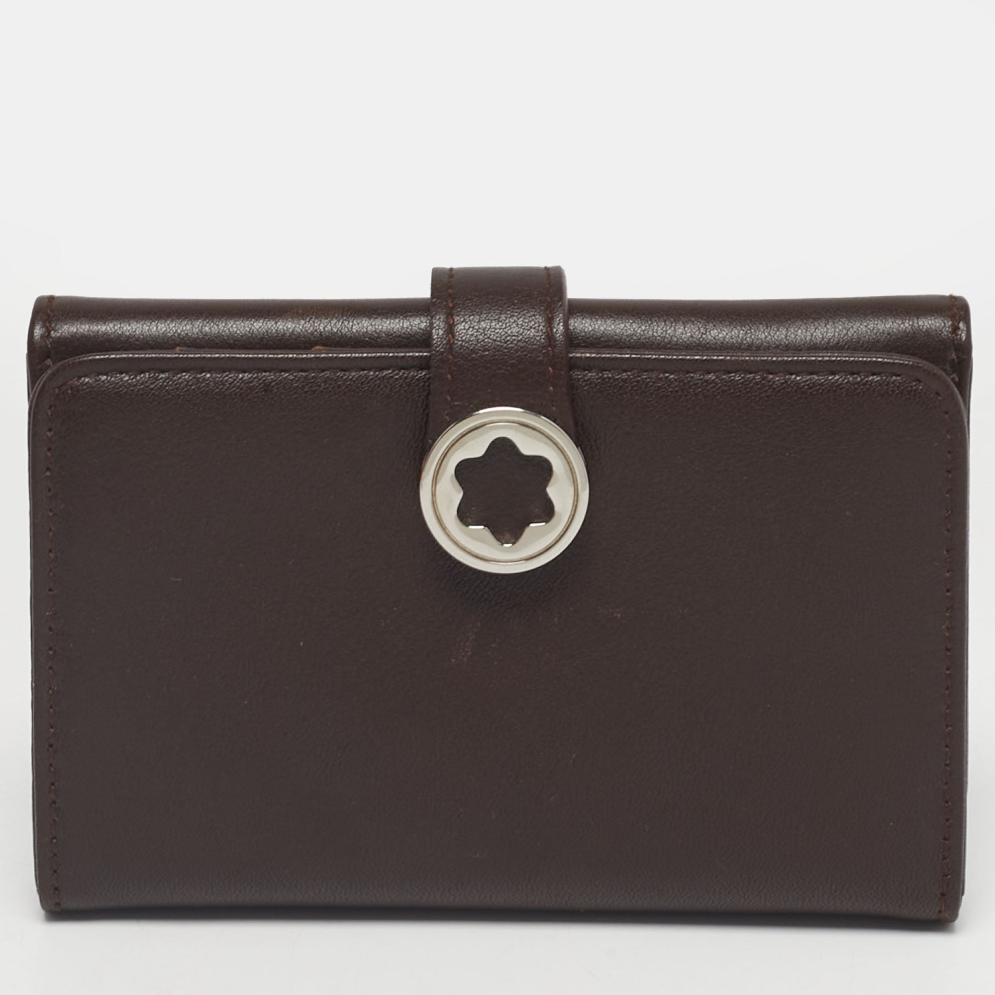 Montblanc Dark Brown Leather Lady Star Business Card Holder