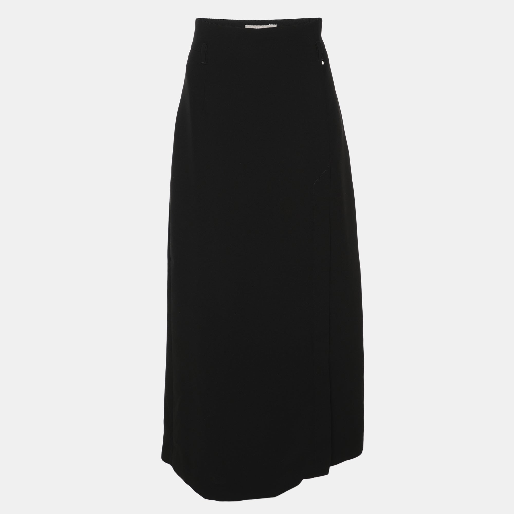 Sportmax Black Crepe Maxi Skirt M