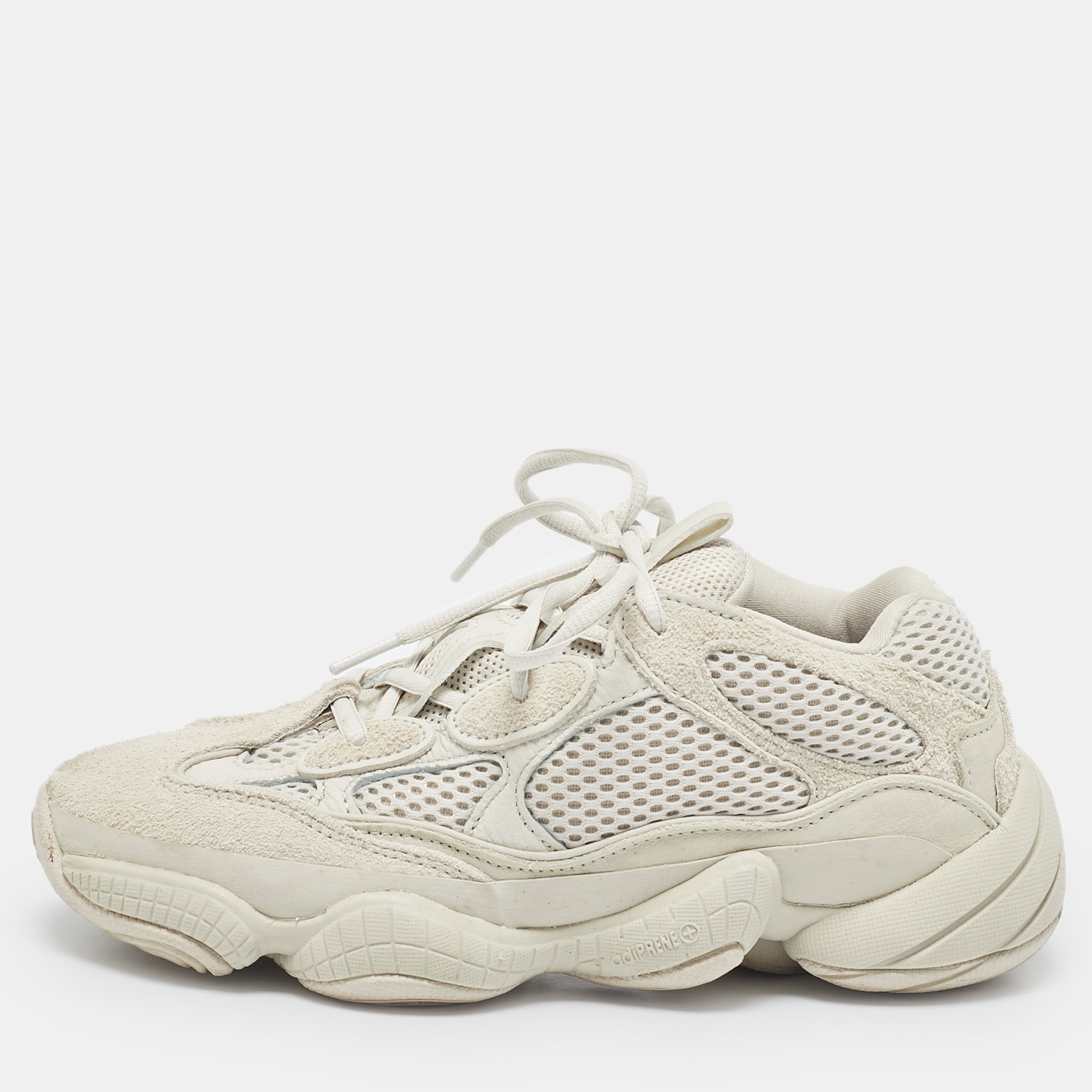 Yeezy x Adidas Grey Suede and Fabric Yeezy 500 salt Sneakers Size 38