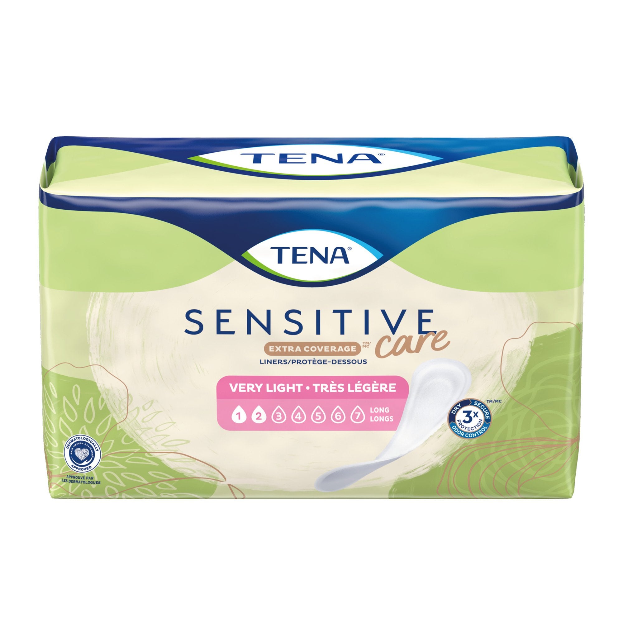 TENA Sensitive Care Extra Coverage Very Light Bladder Control Pad, Case of 200