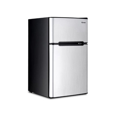 Stainless Steel 3.2 Cu. Ft. Compact Refrigerator with Freezer