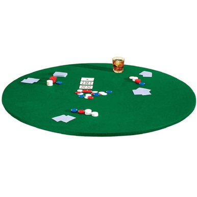 Solid Green Felt Table Cover for Poker & Board Games