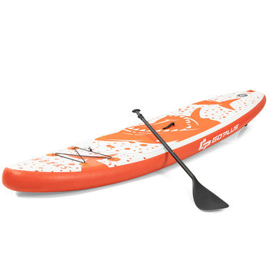 Inflatable Orange Shark Stand Up Paddleboard - 10.5 Ft
