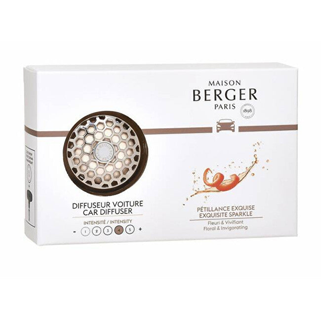 Maison berger paris Geschenkset „Chrome Car Diffuser“ + Intense Glitter Refill
