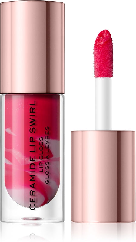 Makeup Revolution Ceramide Swirl Feuchtigkeitsspendender Lipgloss, Farbe Bitten Red, 4,5 ml
