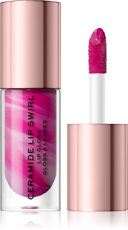 Makeup Revolution Ceramide Swirl Feuchtigkeitsspendender Lipgloss, Beerenrosa, 4,5 ml