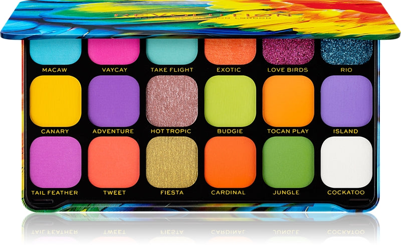 Makeup Revolution Forever Lidschatten-Palette Flawless Paradiesvogel 19,8 g
