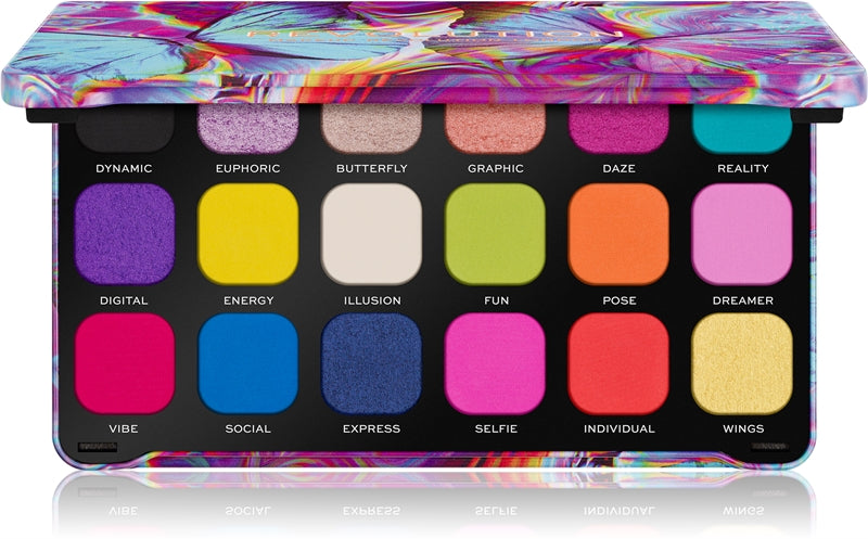 Makeup Revolution Für immer Flawless Digi Butterfly Lidschatten-Palette 18 x 1,1 g