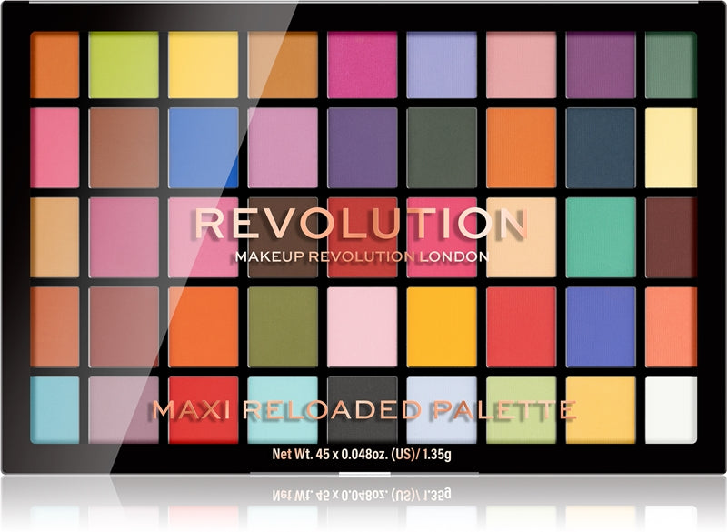 Makeup Revolution Maxi Reloaded Powder Eyeshadow Paleta Monster Mattes 45 x 1,35 g