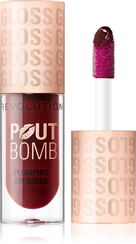 Makeup Revolution Brillant à lèvres repulpant Pout Bomb Jelly Berry Mauve 4,6 ml