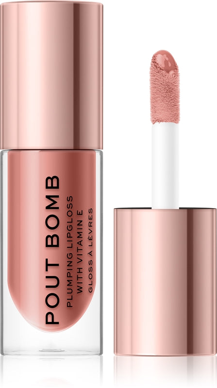 Makeup Revolution Pout Bomb Volumengebender Lipgloss mit intensivem Glanz Color Doll 4,6 ml