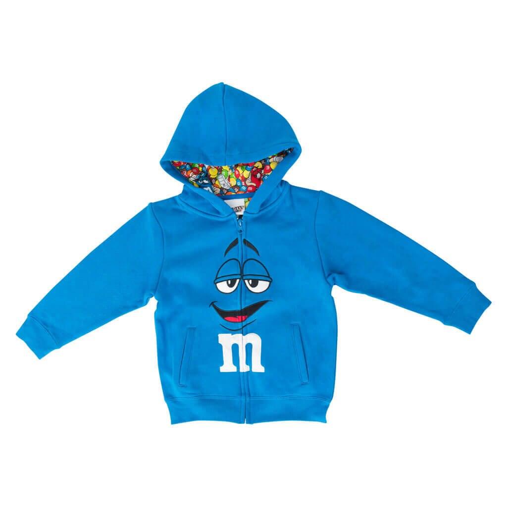 M&M's Zip up Youth Big Face Hoodie Sweatshirt - YS - Green