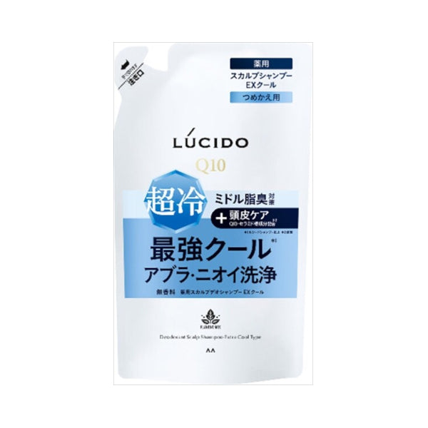 Mandom - Lucido Medicated Deodorant Scalp Shampoo Extra Cool Type Refill - 380ml
