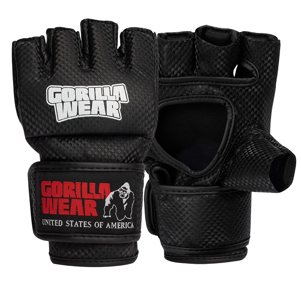 Manton MMA Gloves (With Thumb) - Black-White - S-M