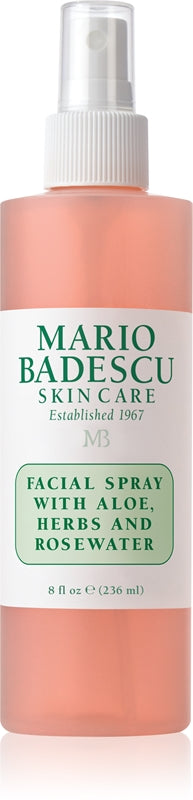Mario badescu Spray facial Spray cu aloe, plante și apă de trandafiri - Spray facial hidratant și iluminator - 236 ml