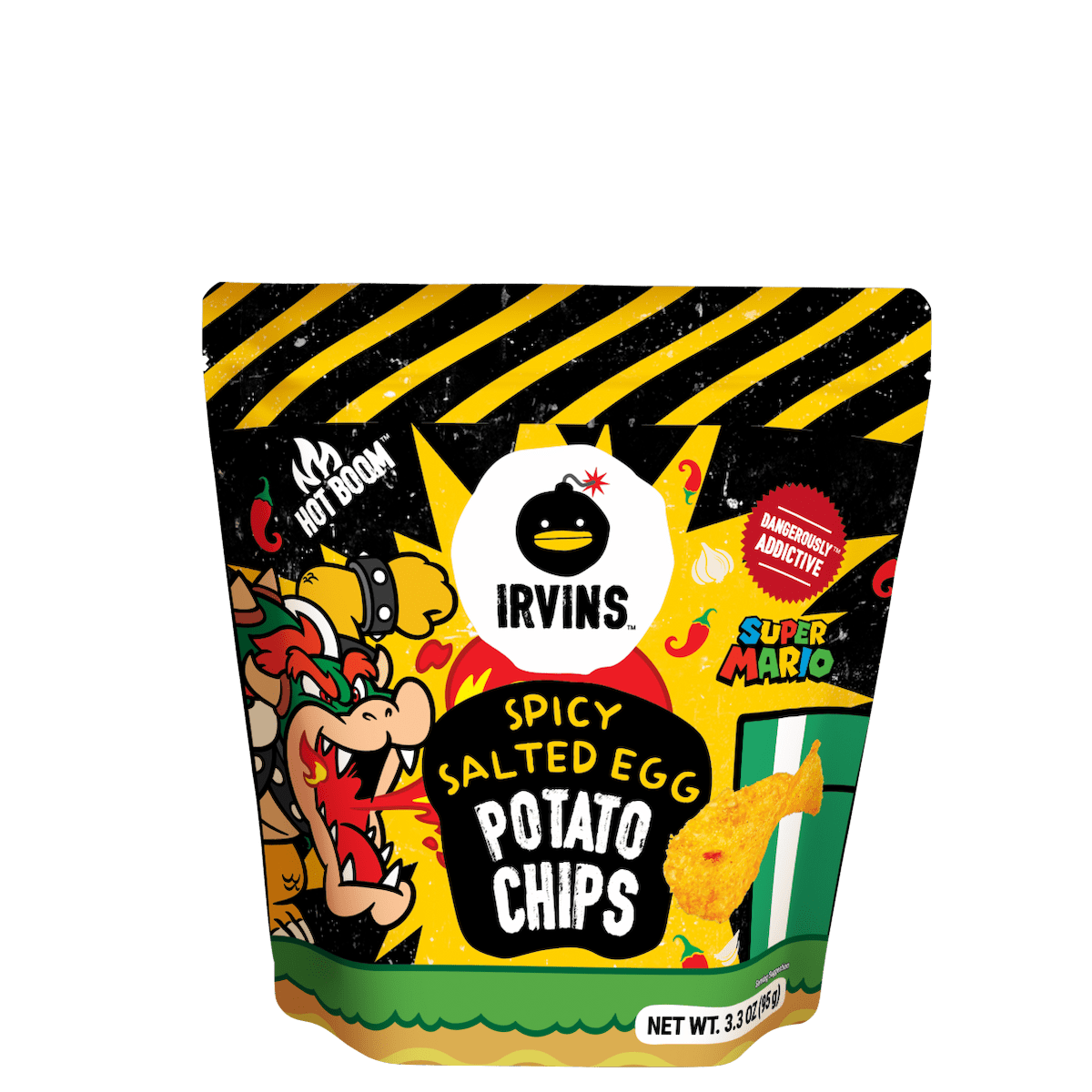 Super Mario | IRVINS Hot Boom Salted Egg Potato Chips (95g)