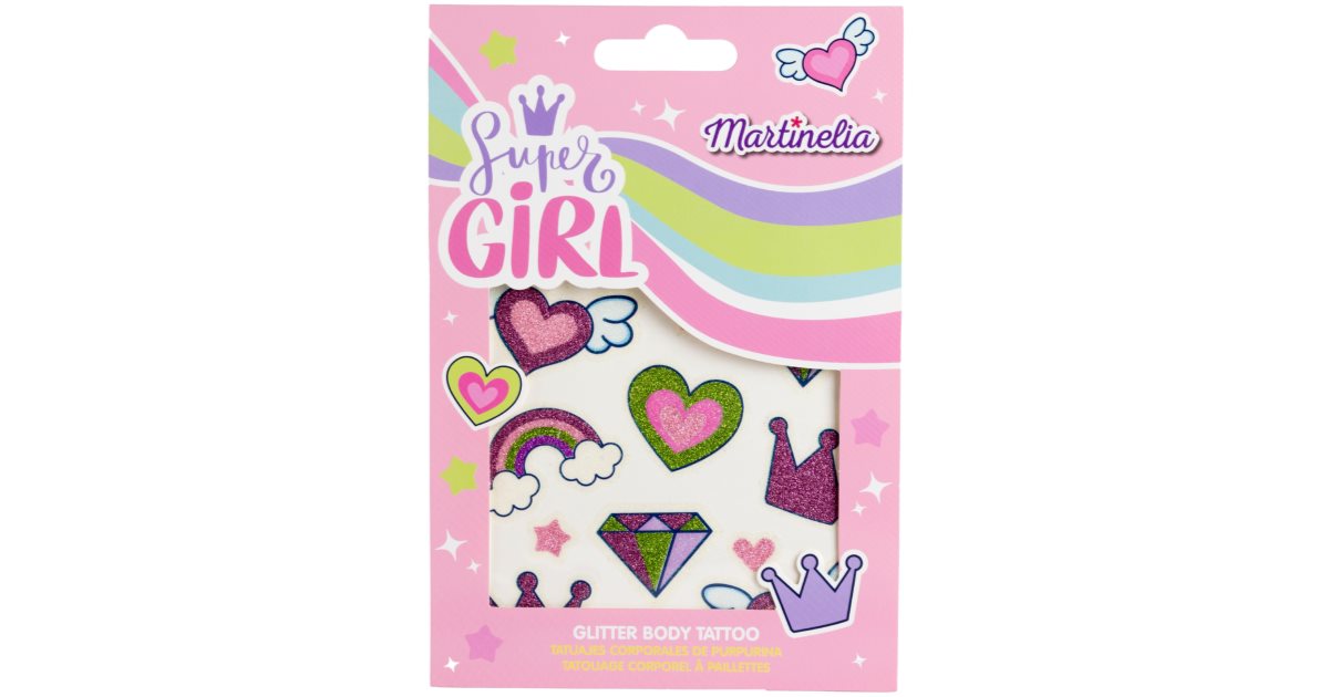 Martinelia Super Girl Glitter Body Tatuering För Barn