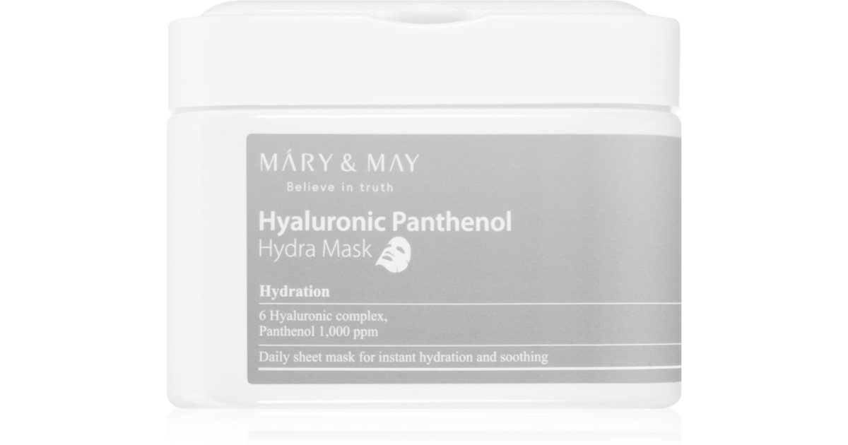 Mary & may Mască Hyaluronic Panthenol Hydra 30 buc