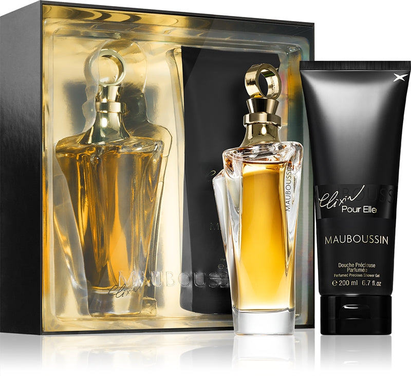 Mauboussin Elixir Hell Elle gavesett for kvinner Eau de Parfum 100ml + dusjgelé 200ml